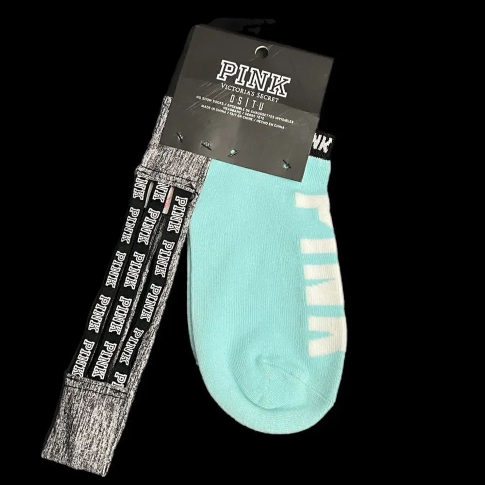 Victoria's Secret PINK No Show socks One Size & headband gift set